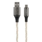 USB-A on USB type C cable with LED lighting, 100 cm
