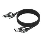 Magnetic cable USB-A or USB-C to USB-C or Lightning, 120 cm