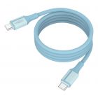 Magnetic Silicone USB-C to USB-C Cable, 120cm blue