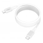 Magnetic Silicone USB-C to USB-C Cable, White, 120cm