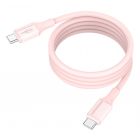 Magnetic Silicone USB-C to USB-C Cable, 120cm pink