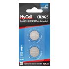 Lithium Coin cells CR2025 2pcs blister packaging