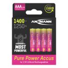 Pure Power Li-Ion battery AAA / HR03 type 1400 (min. 1250 mAh)