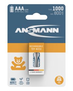 Toy NiMH Rechargeable battery AAA / HR03 type 1000 (min. 800 mAh) maxE 2 pcs.