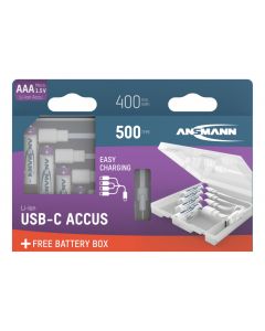 Li-Ion batteries AAA / HR03 type 500 (min. 400 mAh) 4pcs. cardboard box