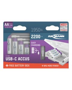 Li-Ion batteries AA / HR6 type 2200 (min. 1950 mAh) 4pcs. cardboard box