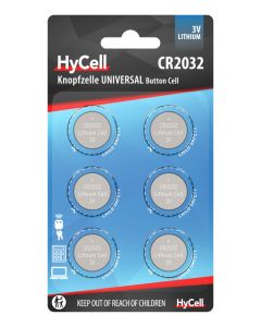 Lithium Coin cells CR2032 6pcs blister packaging