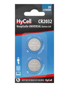 Lithium Coin cells CR2032 2pcs blister packaging
