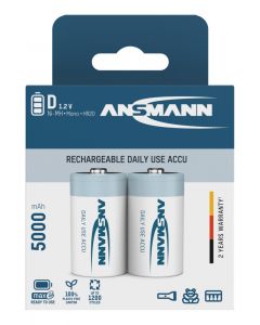  NiMH Rechargeable battery D / HR20 5000 mAh maxE 2 pcs.